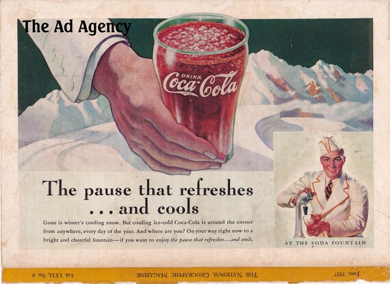 コカコーラ ビンテージトレイThe Pause That Refreshes