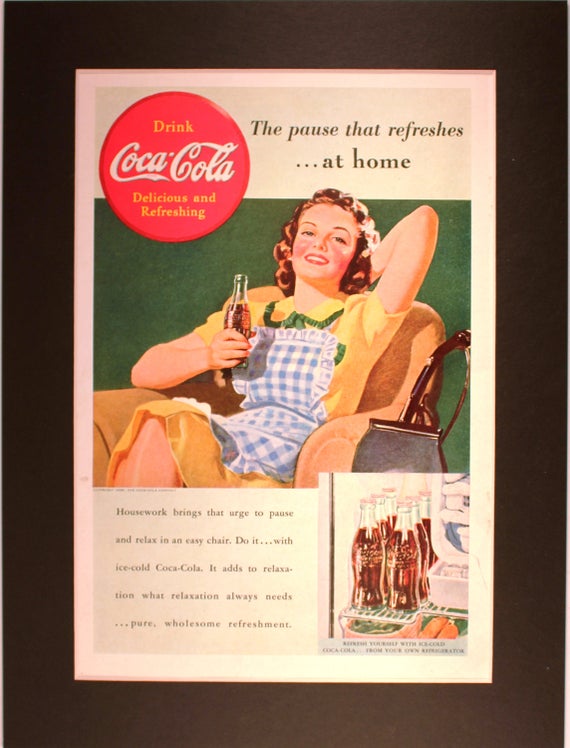 1939 Coca-Cola Let/'s Get a Coca-Cola Magazine Advertisement Vintage advertising 1930/'s Coke cool men/'s gift pause that refreshes