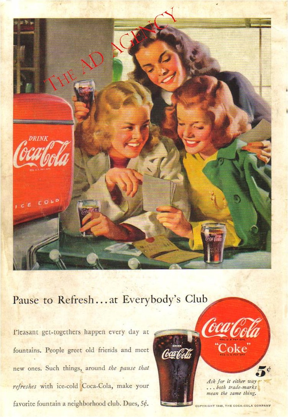 1948 Coca-cola Magazine Advertisement/vintage Advertising/retro