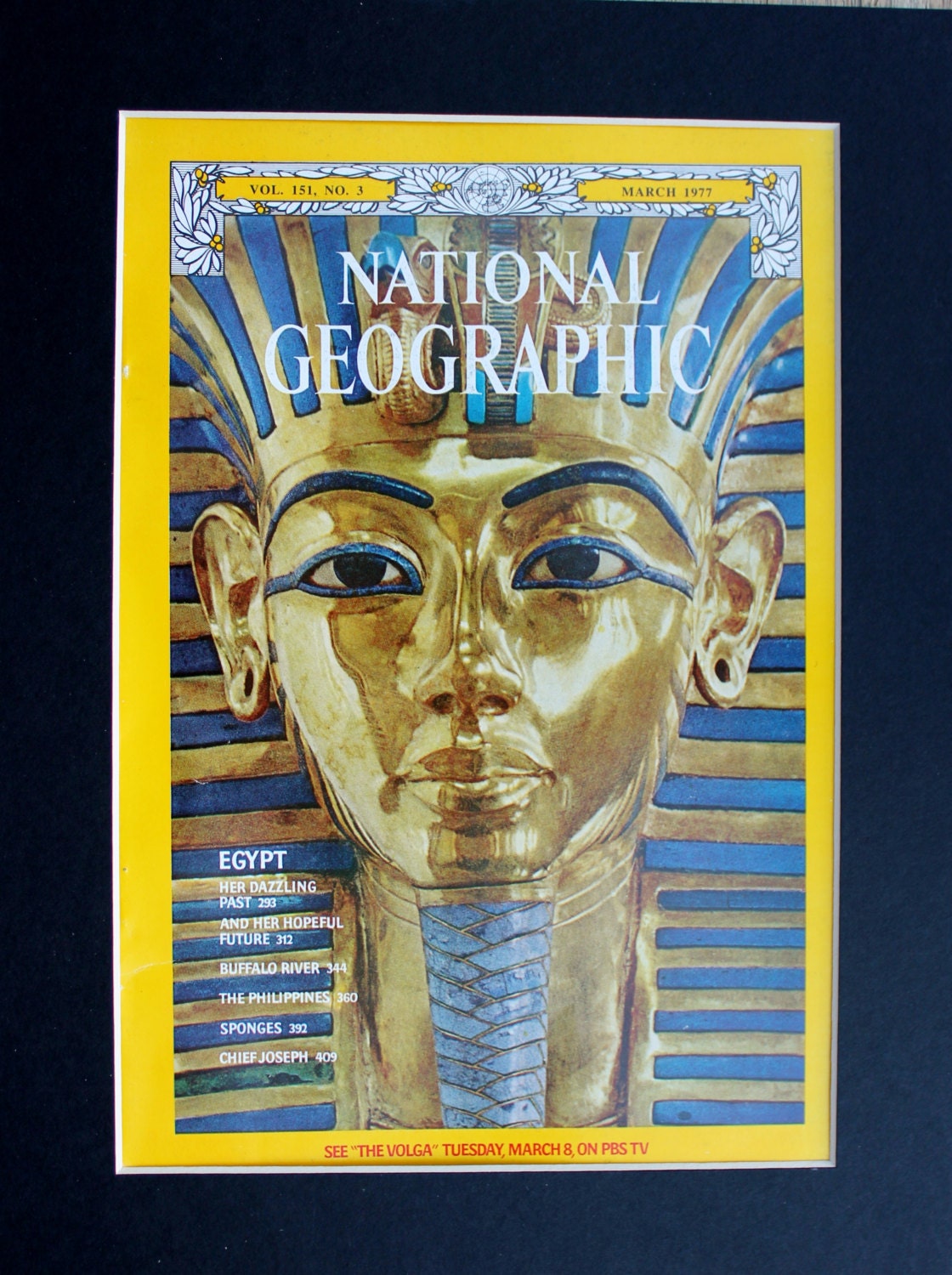 King Tut National Geographic Cover rivista d'arte Etsy Italia