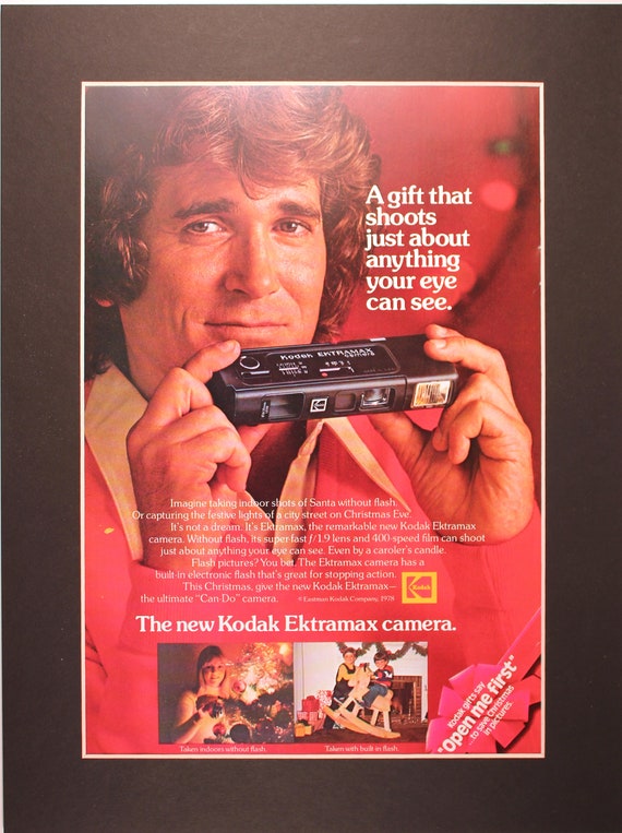 Little House Prairie 1978 MICHAEL LANDON VINTAGE AD KODAK EKTRAMAX Camera