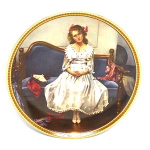 Norman Rockwell &quot;Waiting at the Dance&quot; collectible plate/ &quot;Rockwell&#39;s Rediscovered Women&quot; Plate series Number 5