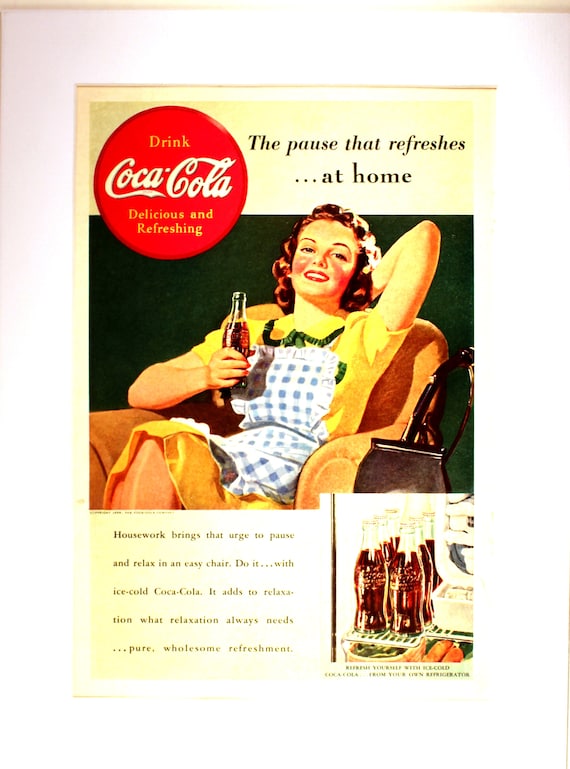 1939 Coca-Cola Let/'s Get a Coca-Cola Magazine Advertisement Vintage advertising 1930/'s Coke cool men/'s gift pause that refreshes