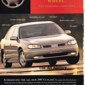 1997 Oldsmobile Cutlass Magazine ad /Vintage ad/SUV/ GM Corporation /Cool Men&#39;s Gift/ New Cutlass, totally rethought