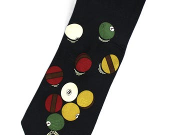 Corbata azul de Michael Jordan con bolas de billar