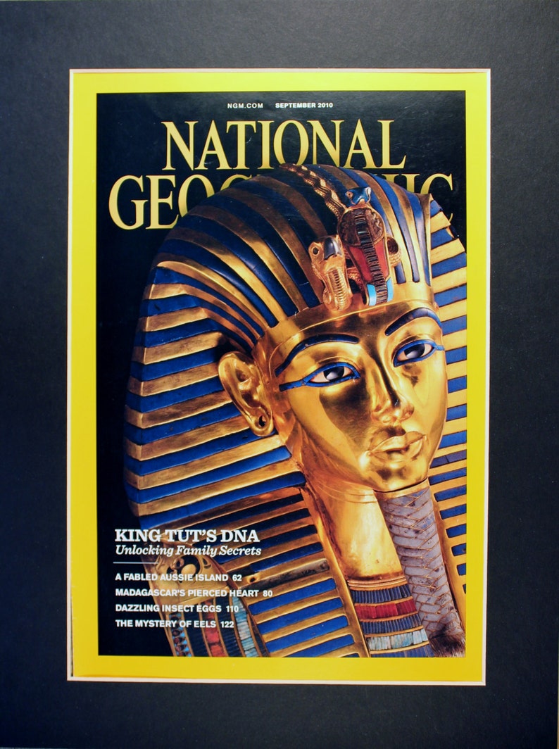 King Tut Matted National Geographic Cover/Magazine/vintage Etsy