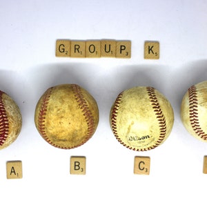 Vintage Baseballs/ Old baseballs/ American League/ National League/ baseball collectibles/ cool men&#39;s gift/ cool women&#39;s gift
