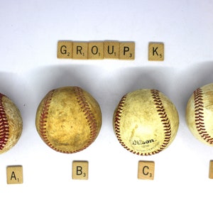 Vintage Baseballs/ Old baseballs/ American League/ National League/ baseball collectibles/ cool men's gift/ cool women's gift