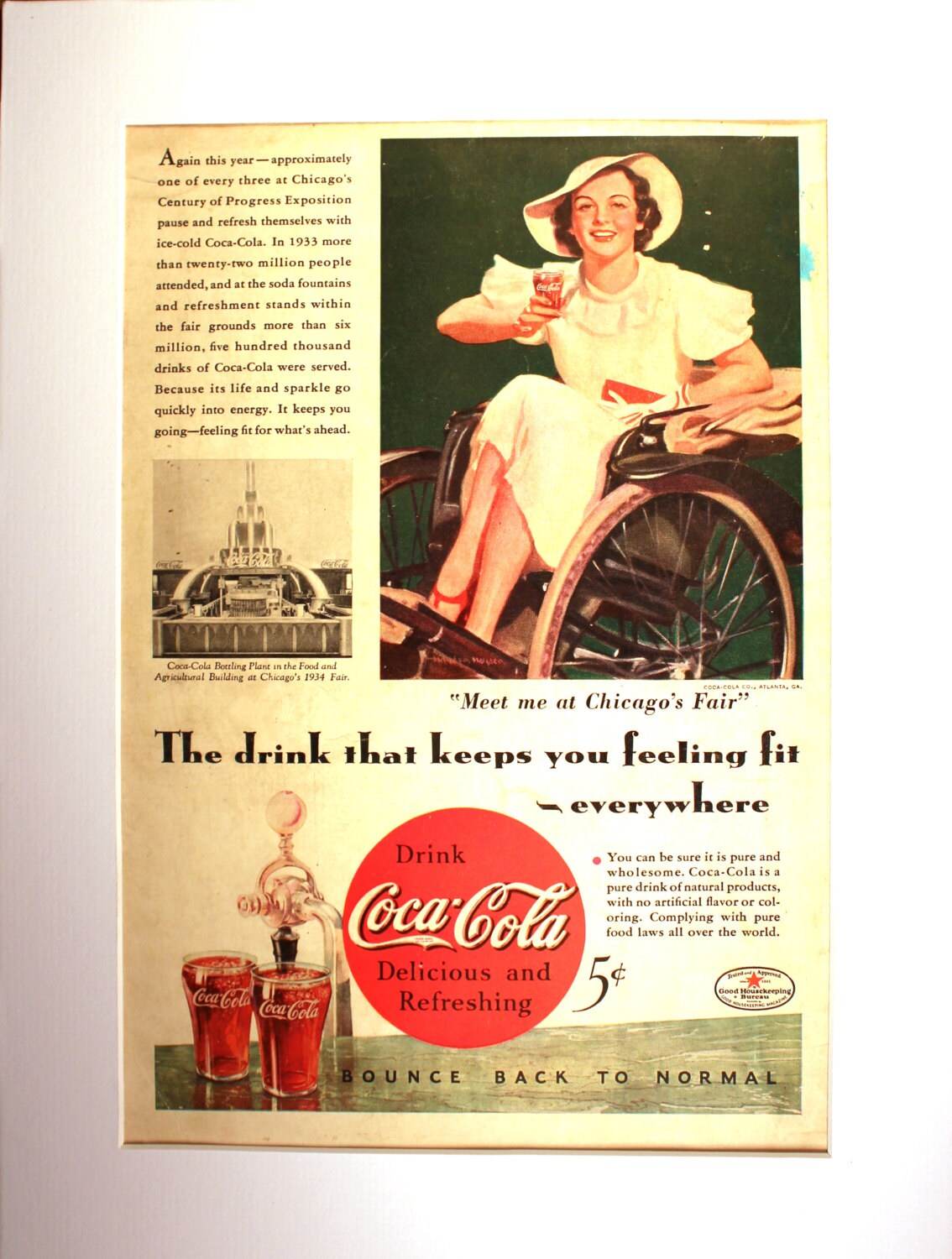 1934 Coca-cola Magazine Advertisement/vintage Advertising