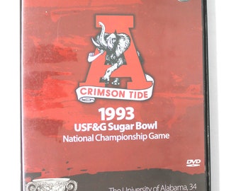 1993 Sugar Bowl/ Alabama vs. Miami/ Crimson Classics DVD/ Alabama Football / Roll Tide Roll/Alabama Crimson Tide/ Gene Stallings