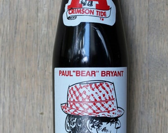 Bear Bryant collectible coke bottle/Alabama football