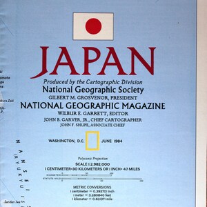 日本のビンテージ地図/ナショナルジオグラフィック/地図/日本の歴史/東京/本州/九州/北海道/徳川幕府/明治