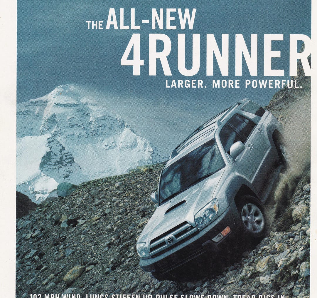 2003 Toyota 4runner Magazine Advertisement at Everest - Etsy