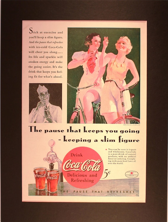 1939 Coca-Cola Let/'s Get a Coca-Cola Magazine Advertisement Vintage advertising 1930/'s Coke cool men/'s gift pause that refreshes