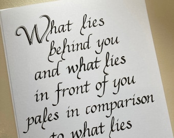 Emerson Quote Calligraphy Graduation Card (5" x 7")