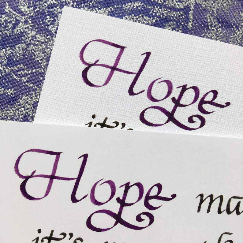 Hope Quote Calligraphy Print 5 X 7 Hope Quote Etsy