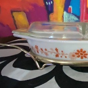 Pyrex Floral Promotional Divided Serving Dish with Cradle