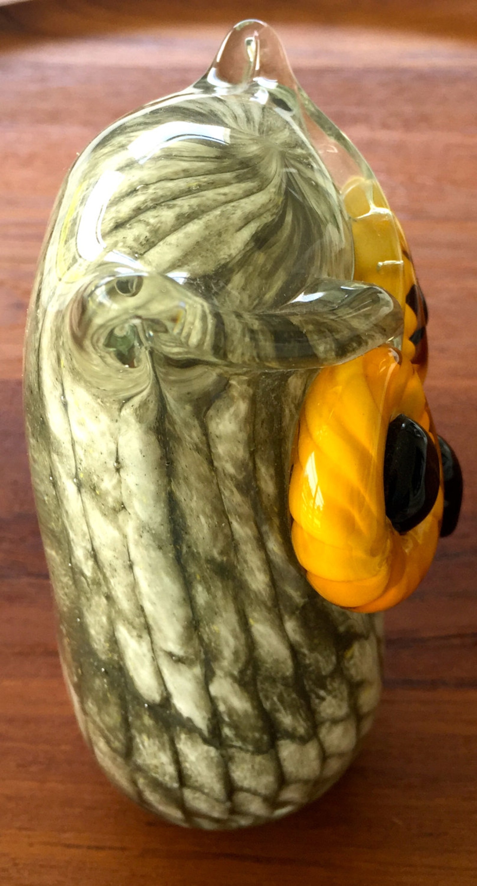 Vintage Hand Blown Glass Owl Etsy