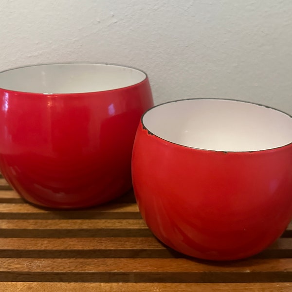 Pair of RED Dansk Kobenstyle Bowls