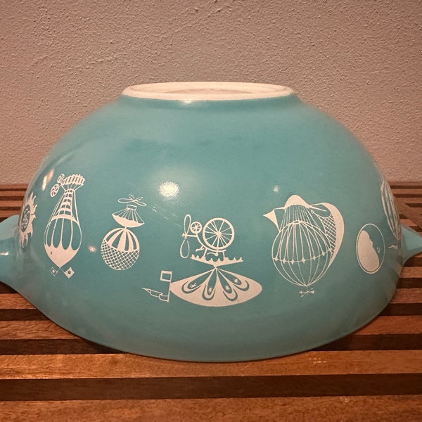 Pyrex Balloons Cinderella 444 - Promotional 1958 - Turquoise