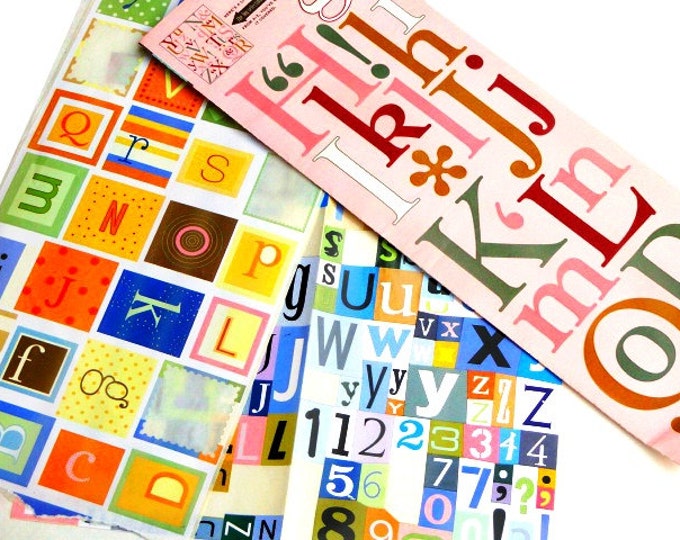 Scrapbooking Alphabet Stickers Letters Numbers Upper Lower Etsy