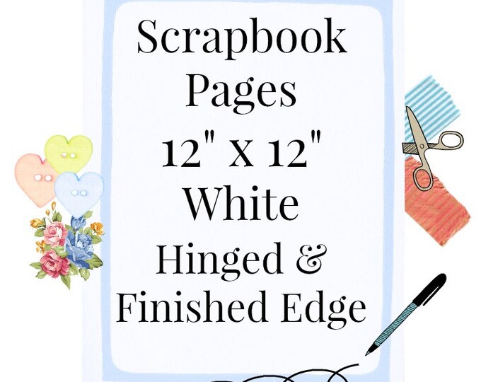 10 Scrapbook Refill Pages 12 X 12 Hinged Etsy