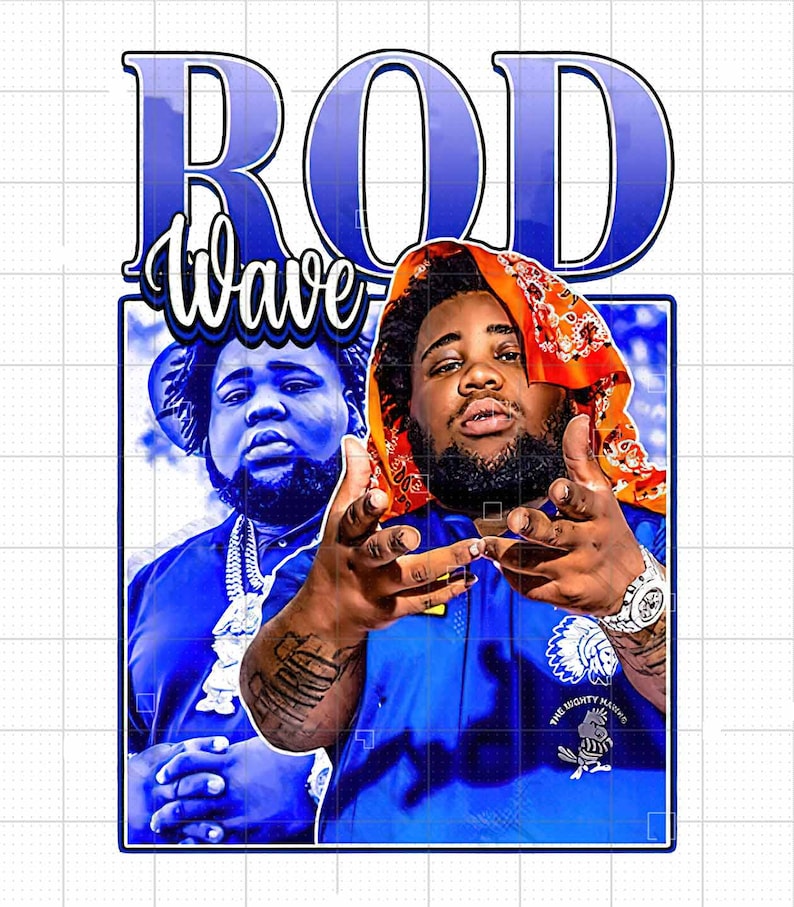 Rod Wave Nostalgia Tour 2023 Png, Rod Wave Png, Rod 90s Graphic Tshirt Design, Rod Wave Singer