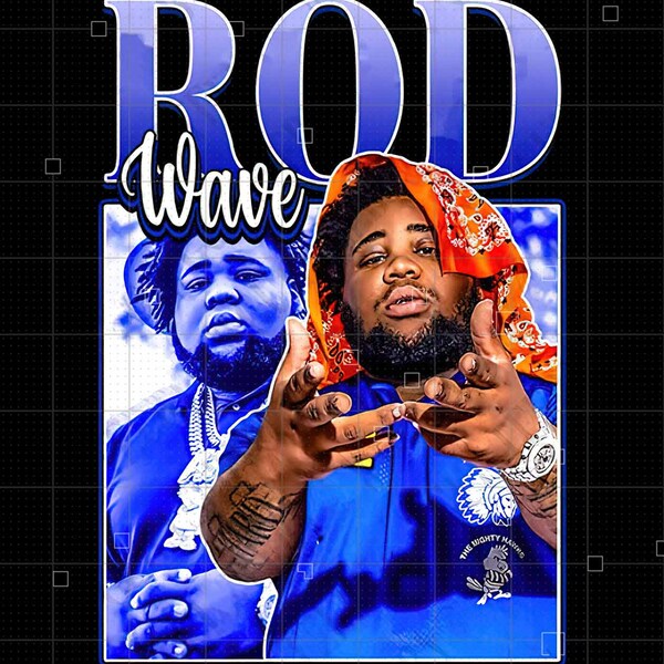 Rod Wave Nostalgia Tour 2023 Png, Rod Wave Png, Rod 90s Graphic T-Shirt Design, Rod Wave Singer Instant Download