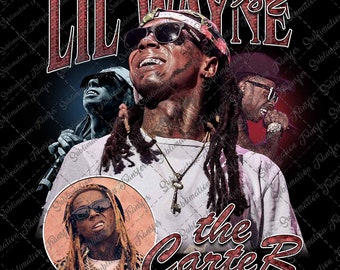 Lil Wayne png , 2023 Tour Lil Wayne Rapper PNG File, Lil Wayne T Shirt Design PNG Instant Download