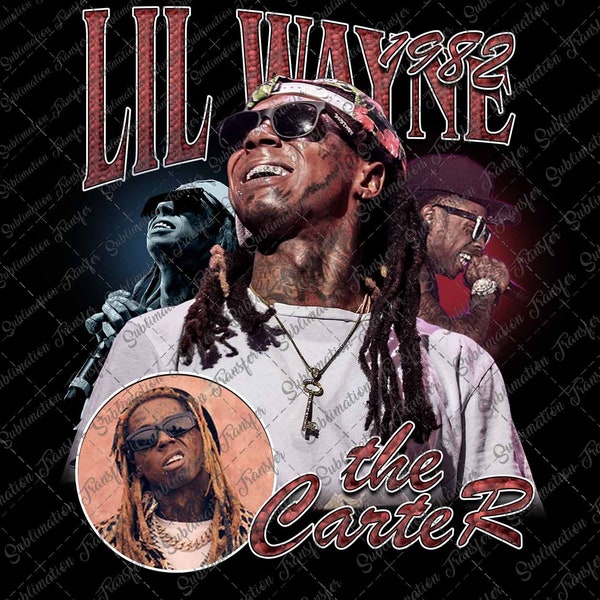Lil Wayne png , 2023 Tour Lil Wayne Rapero PNG Archivo, Lil Wayne Camiseta Diseño PNG Descarga instantánea