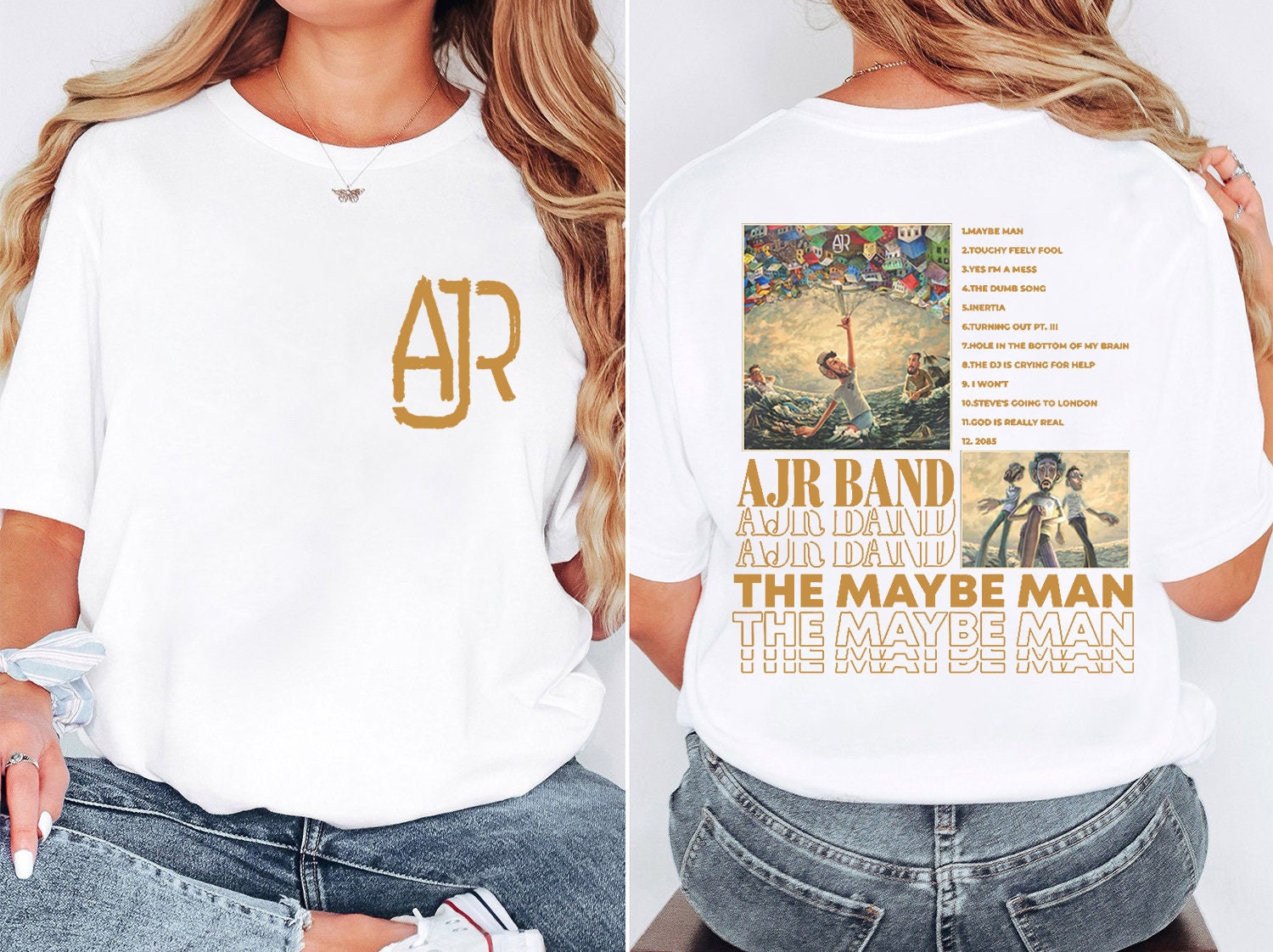 The Maybe Man 2side Tour 2024, AJR Album 2024 shirt, Ajr Band Fan Shirt, Ajr Members Chibi Shirt