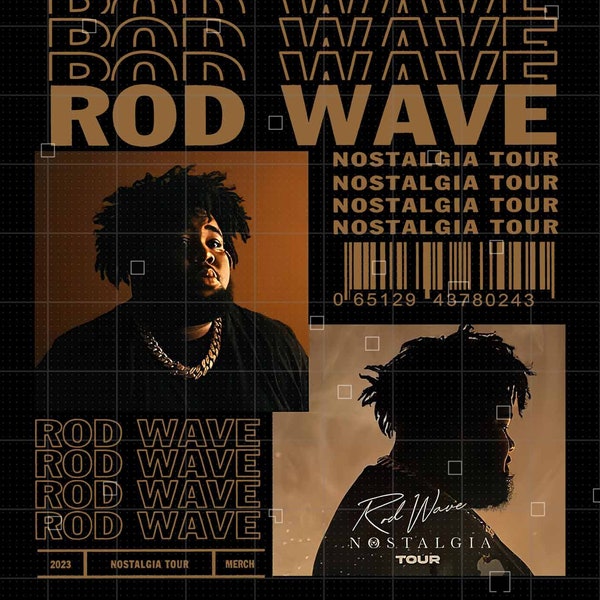 ROD WAVE T Shirt Design, Rod Wave Nostalgia Png File, 90s Rap Music, Rapper Rod Wave Tour Design, File Png Digital Download