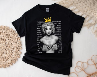 Madonna Shirt, Madonna Four Decades T-Shirt, Madonna Queen Music T-Shirt, Madonna The Celebration Tour 2024 Shirt, Madonna Lover Fan Gift