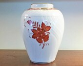Herend Vase in Chinese Bouquet Pattern - Rust Red - Made in Hungary - Hand Painted - 6450 A OG