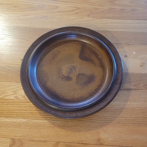 Ruska by Arabia of Finland 13 In Chop Plate  Round Platter Collectible  Discontinued Pattern, 1962 Ulla Procope Mid Century Modern Pottery