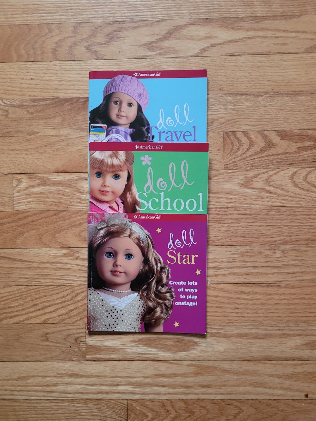 American Girl Books Set of 3 Doll Star, Doll School, Doll Travel Ideas to Be Creative With Your