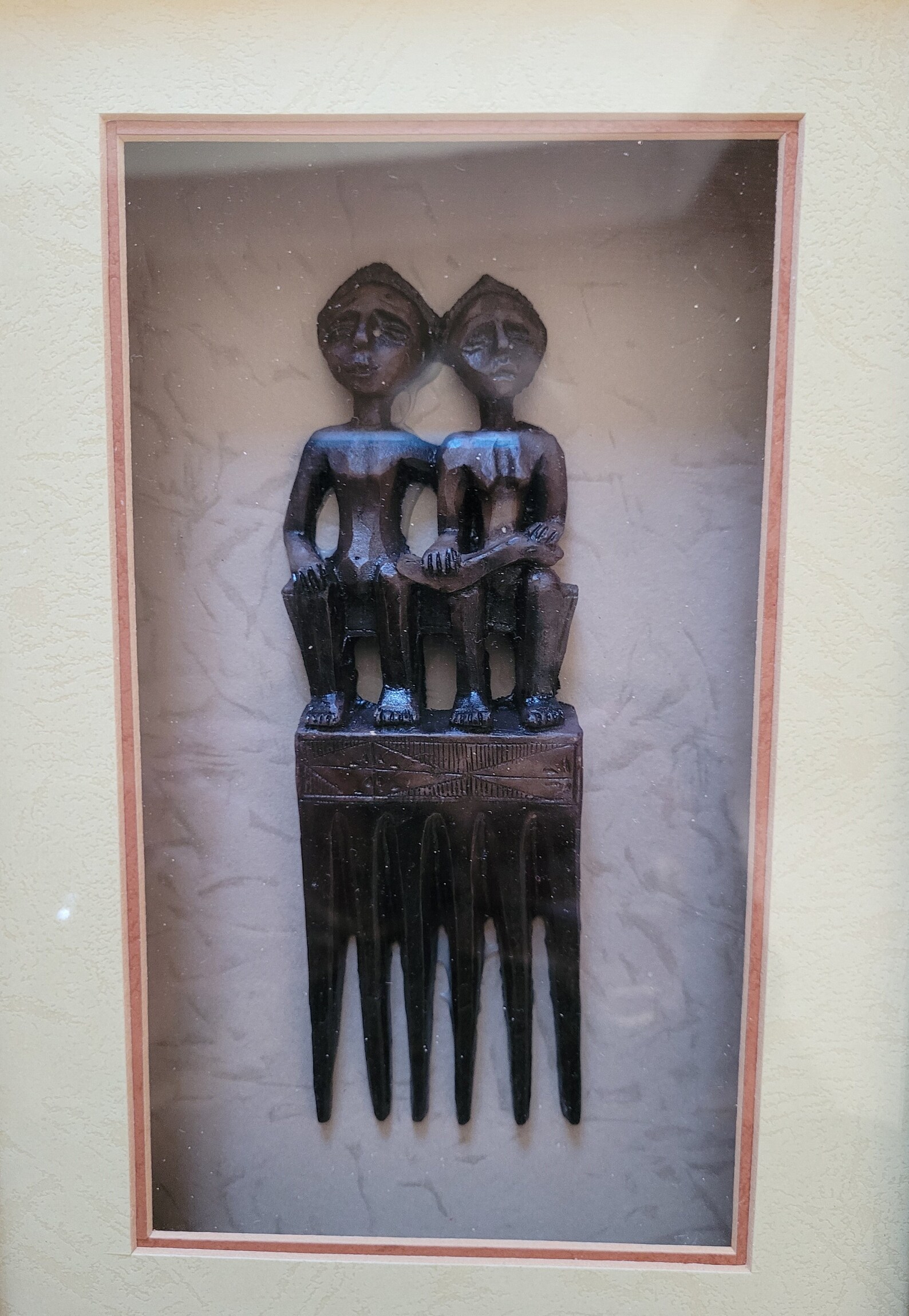 Tribal African Art Framed With Double Mat in Wood Frame Etsy