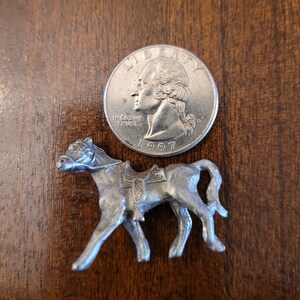 Pewter Miniature Horse w/ Saddle - ! Inch - Nice Detail