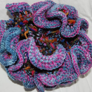 Pink and Blue 3D Crocheted Coral Sculpture decoration image 5