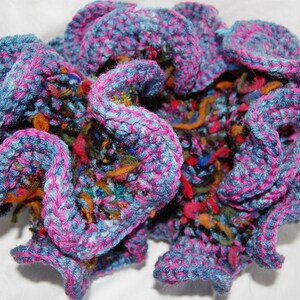 Pink and Blue 3D Crocheted Coral Sculpture decoration image 4