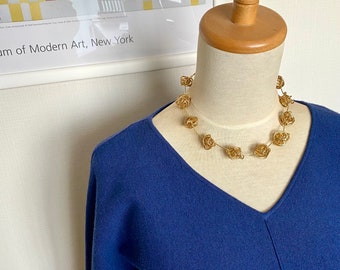 Brass wire necklace、artistic design necklace, contemporary jewelry