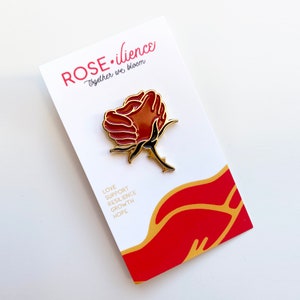 Rose Resilience Enamel Lapel Pin image 2