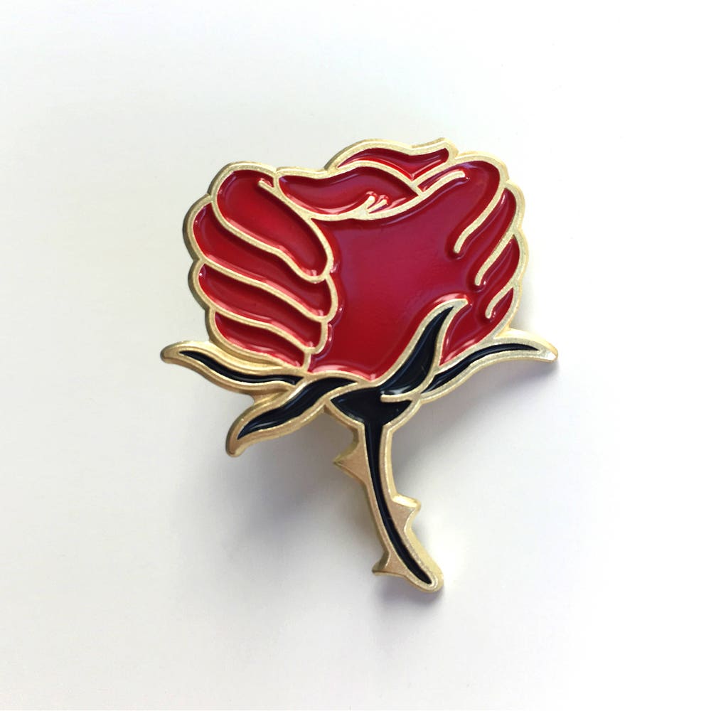 Rose Resilience Enamel Lapel Pin image 0