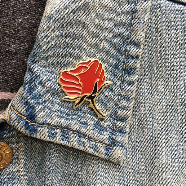 Rose Resilience Enamel Lapel Pin image 3