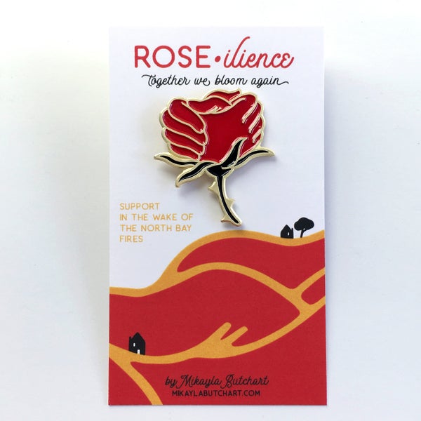 Rose Resilience Enamel Lapel Pin image 1