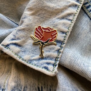 Rose Resilience Enamel Lapel Pin image 3