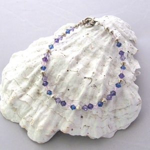 Swarovski Crystal Bracelet, Handmade Minimalist Jewelry, Petite Beaded Bracelet