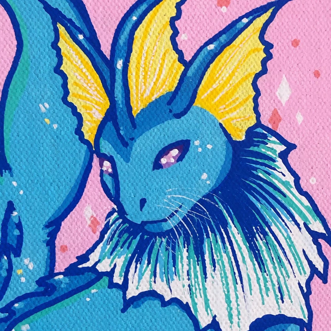 Vaporeon Pokémon POSCA Marker Painting Etsy