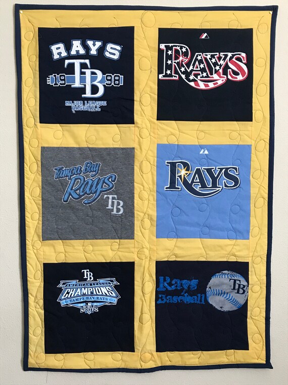 Tampa Bay Rays tshirt quilt Etsy