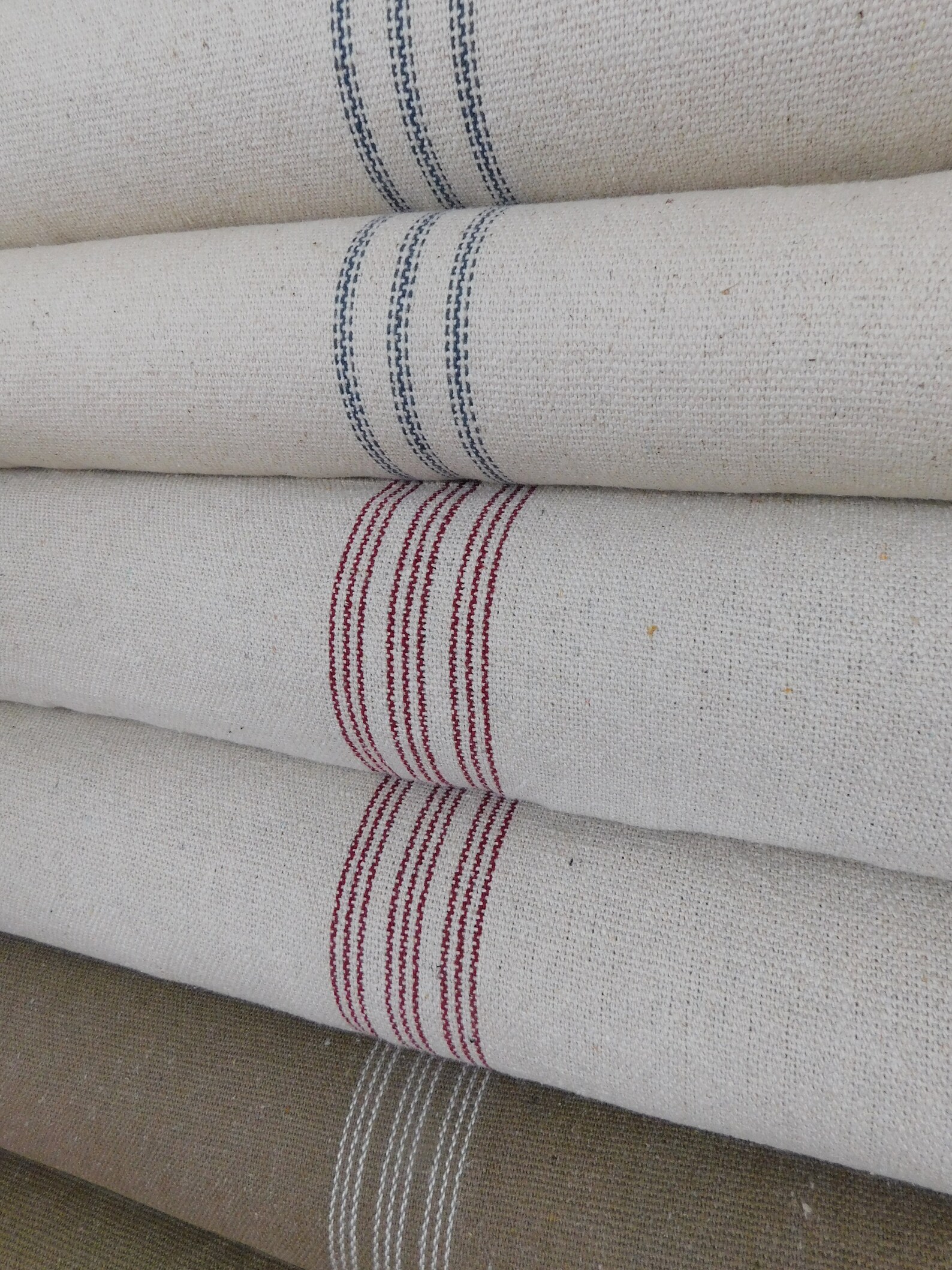 Feed Sack Fabric by the Yard Farmhouse Fabric Ticing Etsy